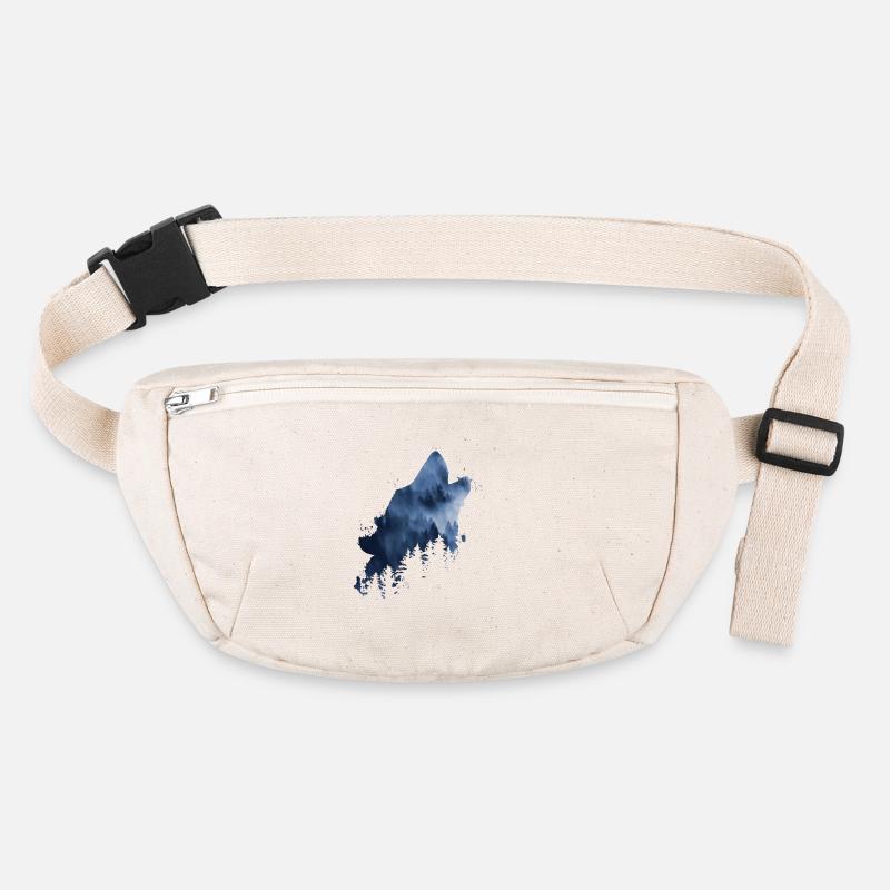 forêt nuageuse de loups hurlants Sac banane recyclé Stanley/Stella