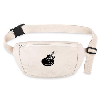 Gitarre Grafik Gitarrist Gitarrist Musiker - Stanley/Stella recycelte Gürteltasche - Naturweiß - Vorne