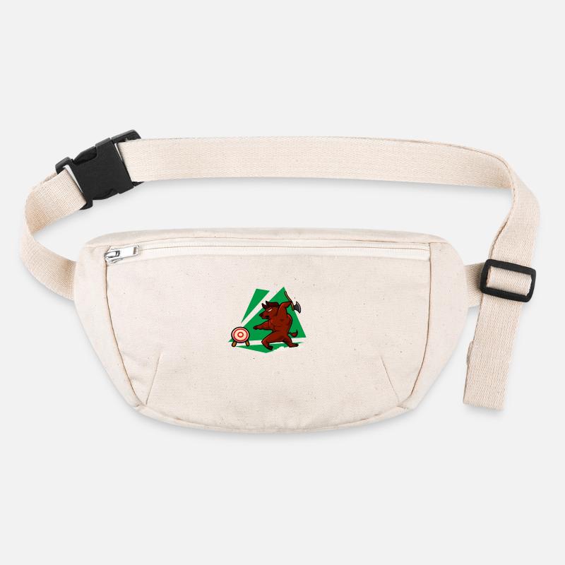 Axt werfender Stier - Axtwerfen Stanley/Stella recycelte Gürteltasche