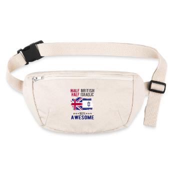 Half British Half Isreali - Stanley/Stella recycled Hip Bag  - natural - Front