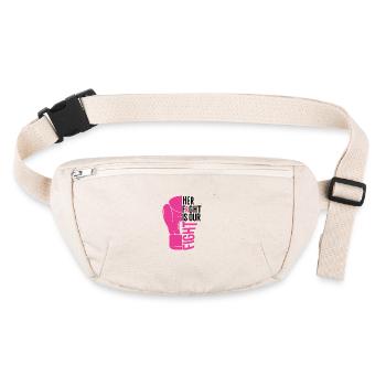 Votre combat est notre combat - Sac banane recyclé Stanley/Stella - blanc naturel - Devant