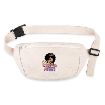 Les reines sont nées en 1980 - 42e anniversaire pour les femmes - Sac banane recyclé Stanley/Stella - blanc naturel - Devant