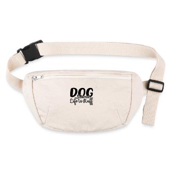 Maman de chien La vie est hirsute - Sac banane recyclé Stanley/Stella - blanc naturel - Devant