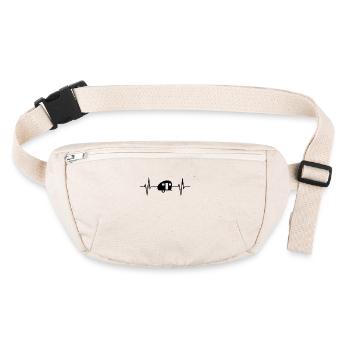 Camping Palpitations cardiaques - Sac banane recyclé Stanley/Stella - blanc naturel - Devant