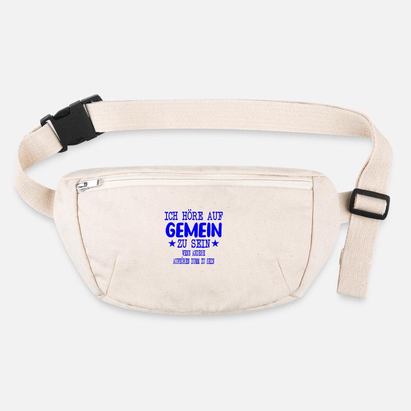 Ich höre auf Gemein zu sein Stanley/Stella recycelte Gürteltasche