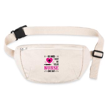 Be nice to the nurse - Stanley/Stella recycled Hip Bag  - natural - Front