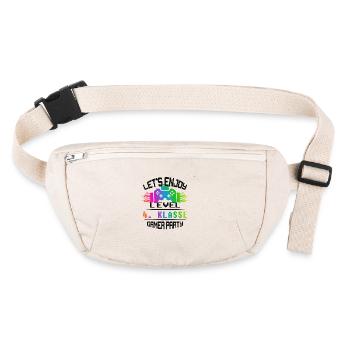 Niveau 4 .CLASS restez calme et jouez - Sac banane recyclé Stanley/Stella - blanc naturel - Devant