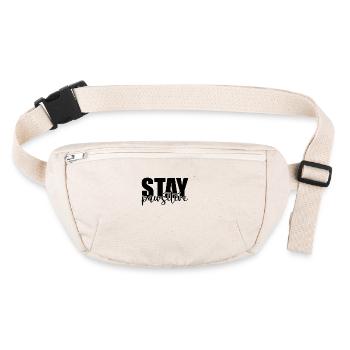 Bleiben pawsitive - Stanley/Stella recycelte Gürteltasche - Naturweiß - Vorne