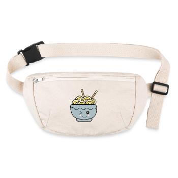 Kawaii Ramen Kawaii Chibi Nourriture Kawaii - Sac banane recyclé Stanley/Stella - blanc naturel - Devant