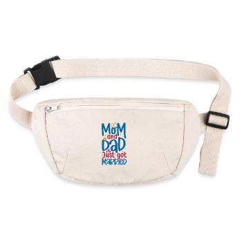 Mom and Dad got married - Wedding - Stanley/Stella recycled Hip Bag  - natural - Front