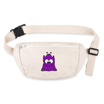 Monstre pourpre - Sac banane recyclé Stanley/Stella - blanc naturel - Devant