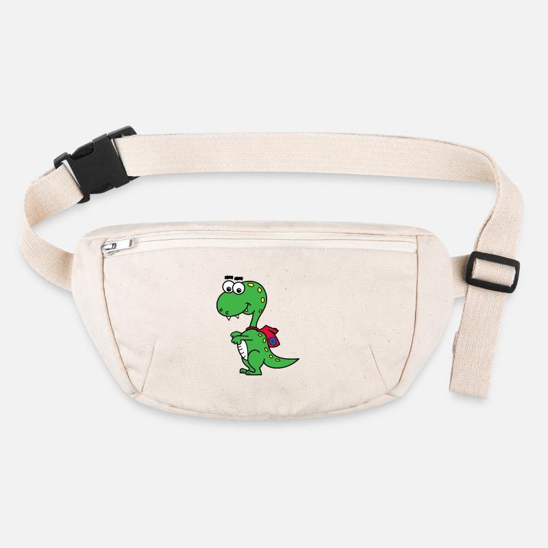 T-Rex with backpack - Stanley/Stella recycled Hip Bag  - natural