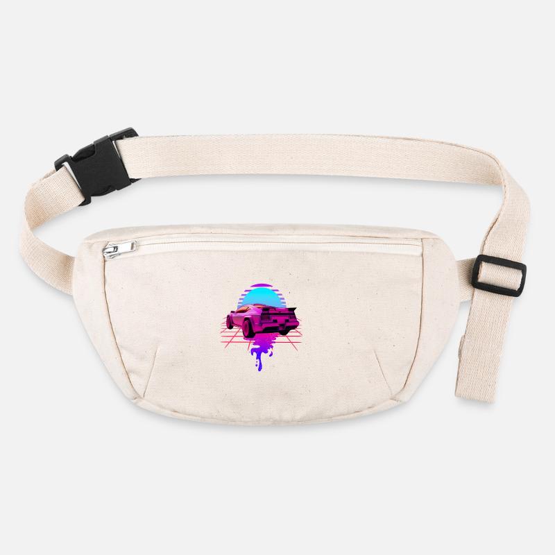 Retro Wave Sport Car Sunset Sac banane recyclé Stanley/Stella