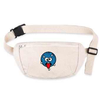Emoticon / Climate Change / Warming / Earth Day 4C - Stanley/Stella recycled Hip Bag  - natural - Front