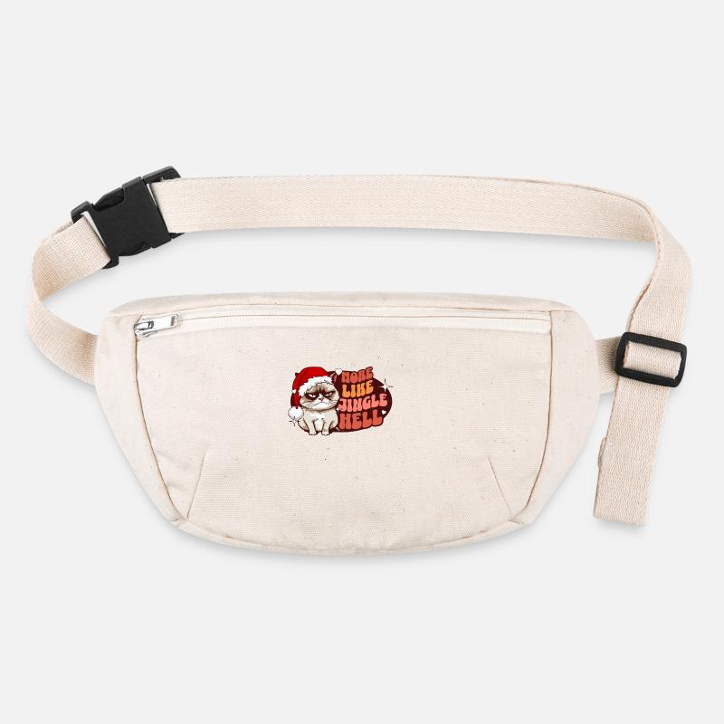 Plus comme Jingle Hell : Angry Cat Women Noël drôle Sac banane recyclé Stanley/Stella