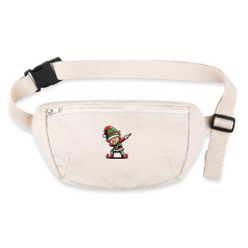 Dabbing Noël Elfe Dab Noël - Sac banane recyclé Stanley/Stella - blanc naturel - Devant