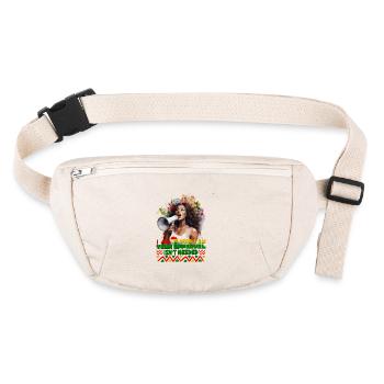 Black Queen Curly Afro - Celebrate Black History - Stanley/Stella recycled Hip Bag  - natural - Front