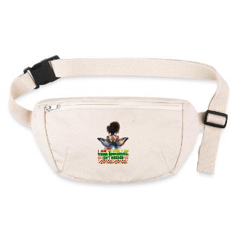 Black Queen Curly Afro - Celebrate Black History - Stanley/Stella recycled Hip Bag  - natural - Front