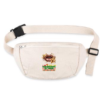 Black Queen Curly Afro - Celebrate Black History - Stanley/Stella recycled Hip Bag  - natural - Front