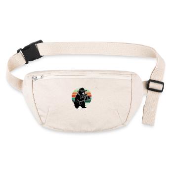 Ours, Photographe de paysage, Photographe de nature - Sac banane recyclé Stanley/Stella - blanc naturel - Devant