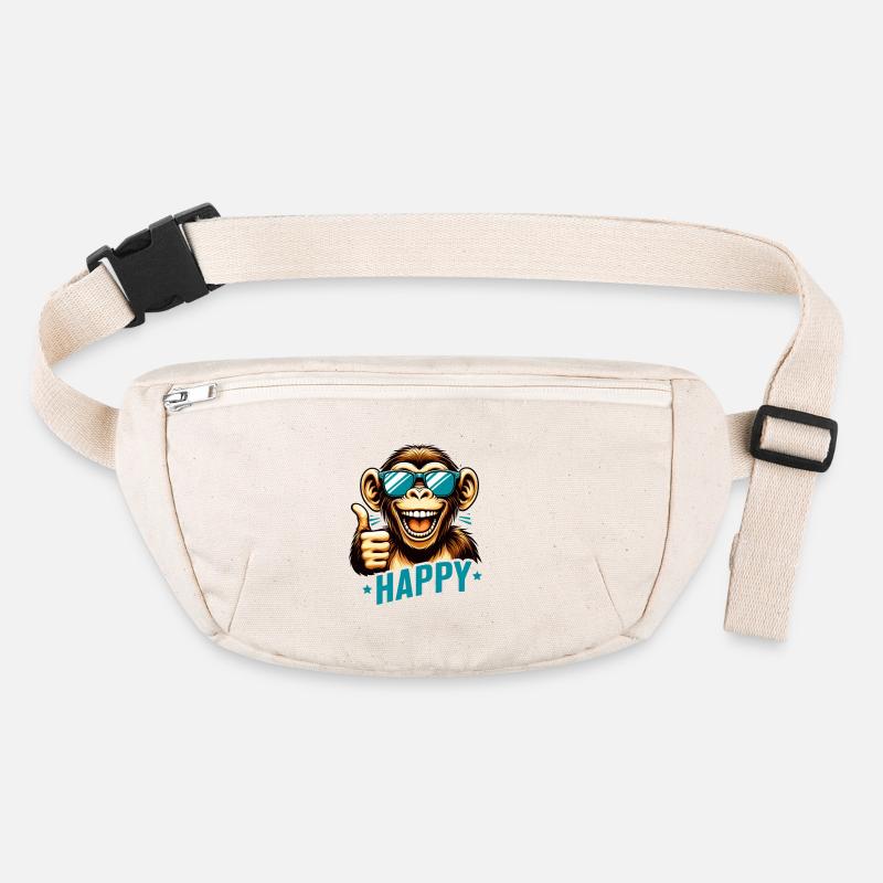 « Happy-go-Lucky Monkey : Le singe le plus cool de la jungle Sac banane recyclé Stanley/Stella