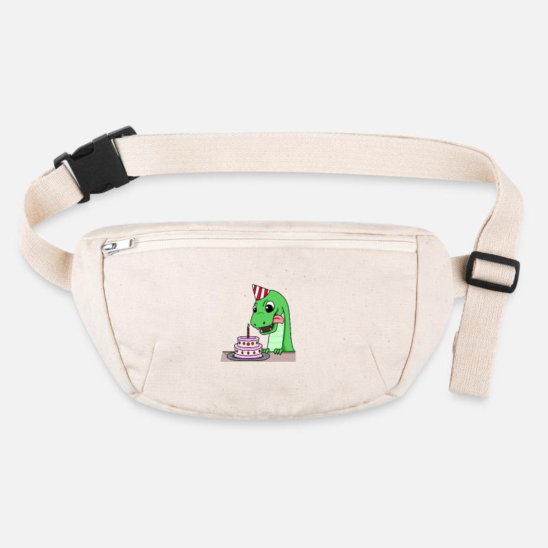 Dino Motif Dinosaur Birthday Cake Stanley/Stella recycled Hip Bag 