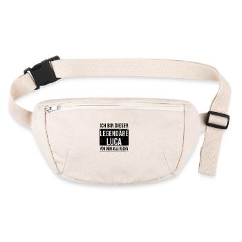 Je suis cette légende pour Luca - Sac banane recyclé Stanley/Stella - blanc naturel - Devant