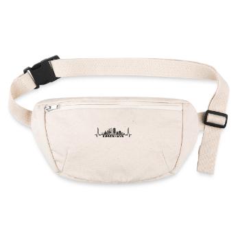 Heartbeat Skyline Danemark-København-Copenhague - Sac banane recyclé Stanley/Stella - blanc naturel - Devant