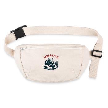 Leseratte - Lesende Ratte - Stanley/Stella recycelte Gürteltasche - Naturweiß - Vorne