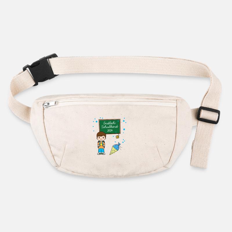 Endlich Schulkind Junge 2024 Einschulung Schule Stanley/Stella recycelte Gürteltasche