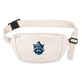 Robber Raccoon - Stanley/Stella recycled Hip Bag  - natural - Front