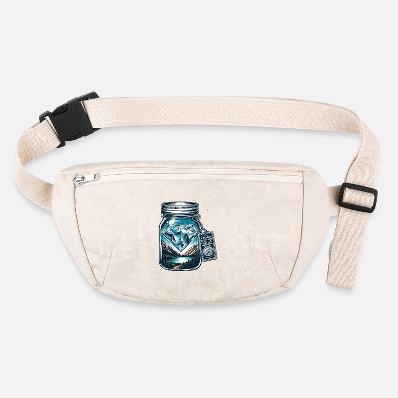 Natur Berglandschaft mit Diamant im Einmachglas Stanley/Stella recycelte Gürteltasche