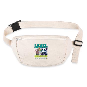 2nd Birthday Level Unlocked Gaming Panda - Stanley/Stella recycled Hip Bag  - natural - Front
