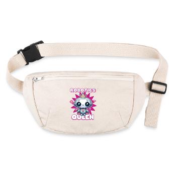 Robotics Queen Engineer Engineering Funny Robot - Stanley/Stella recycled Hip Bag  - natural - Front