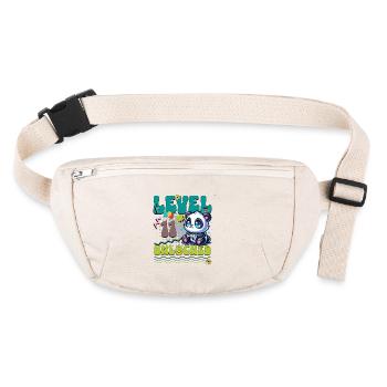 11th Birthday Level Unlocked Gaming Panda - Stanley/Stella recycled Hip Bag  - natural - Front