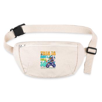 Motocross 10th Birthday - Stanley/Stella recycled Hip Bag  - natural - Front