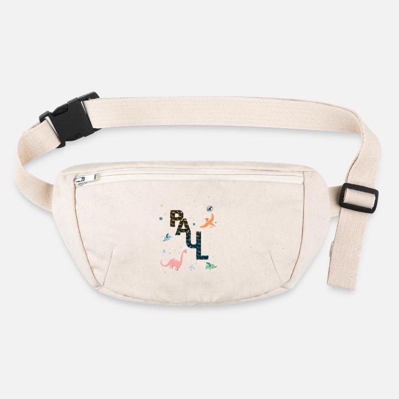 PAUL - Beautiful boy name with dinosaur Stanley/Stella recycled Hip Bag 