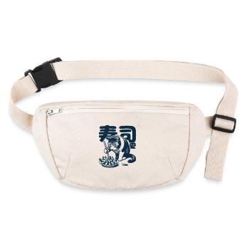 Chat aimant les sushis - Sac banane recyclé Stanley/Stella - blanc naturel - Devant