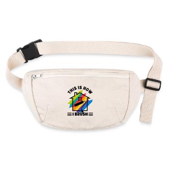 Cadeaux amusants pour les peintres en bâtiment Idées de peintres professionnels - Sac banane recyclé Stanley/Stella - blanc naturel - Devant