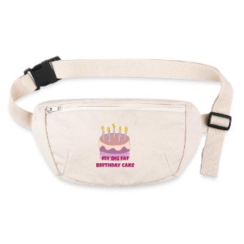 Mon gros gâteau d’anniversaire - Sac banane recyclé Stanley/Stella - blanc naturel - Devant