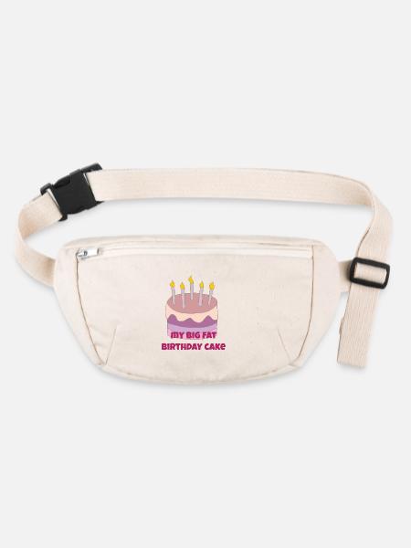 my big fat birthday cake - Stanley/Stella recycled Hip Bag  - natural - Front