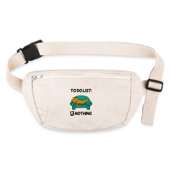 Lustiger Spruch lustige Sprüche - katze - Stanley/Stella recycelte Gürteltasche - Naturweiß - Vorne