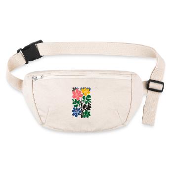 Abstract Blossom Matisse Floral Art Retro & Colorful - Stanley/Stella recycled Hip Bag  - natural - Front