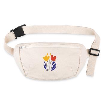 Abstract flowers: play of colours in the Matisse style - Stanley/Stella recycled Hip Bag  - natural - Front
