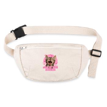 Chat avec un dicton effronté : Blague pour les fans de chats - Sac banane recyclé Stanley/Stella - blanc naturel - Devant