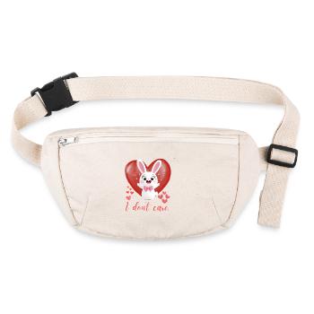 Lapin drôle avec dicton : Ironie pour les amoureux des lapins - Sac banane recyclé Stanley/Stella - blanc naturel - Devant