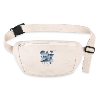 Crète Grèce Souvenir Géométrique Moderne - Sac banane recyclé Stanley/Stella - blanc naturel - Devant