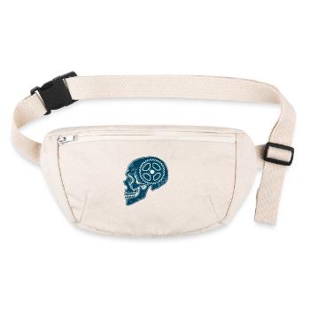 Bicycle Lover Skull Gear Art - Stanley/Stella recycled Hip Bag  - natural - Front