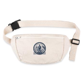 Mountainbike Abenteuer Fahrrad Natur Retro - Stanley/Stella recycelte Gürteltasche - Naturweiß - Vorne