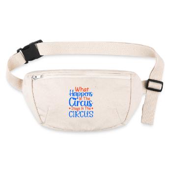 Que se passe-t-il dans le cirque Séjours Cadeaux de l’artiste - Sac banane recyclé Stanley/Stella - blanc naturel - Devant